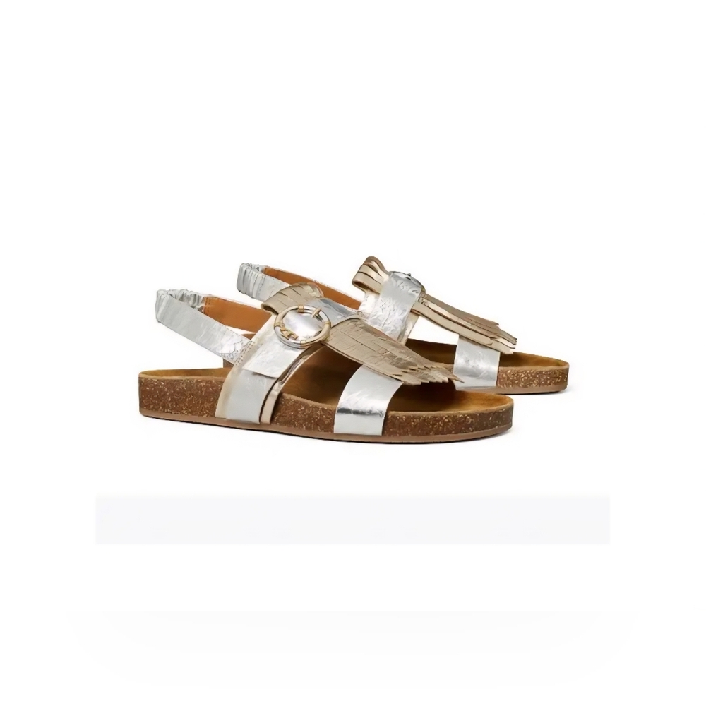 Tory BurchMulti-Logo Kiltie sandals